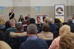 Speaking at Victory Rally